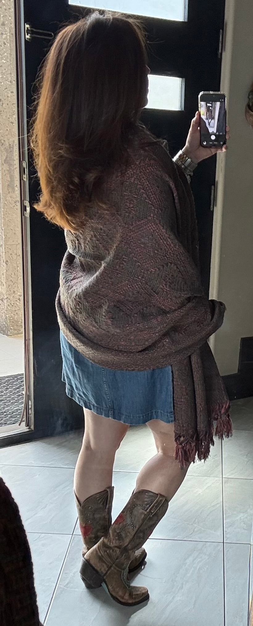 Mexican Woven Rebozo with Chest Panel – Artisan-Made Traditional Shawl – Unique Design (Copy)