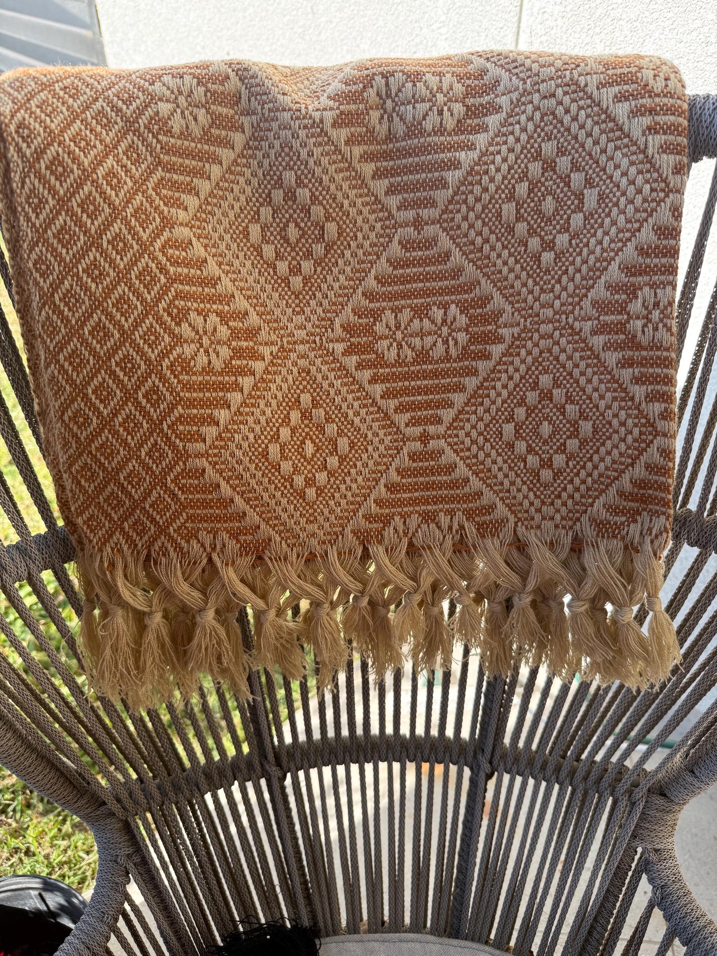 Handwoven Mexican Rebozo Shawl – Ochre Khaki Artisan Wrap