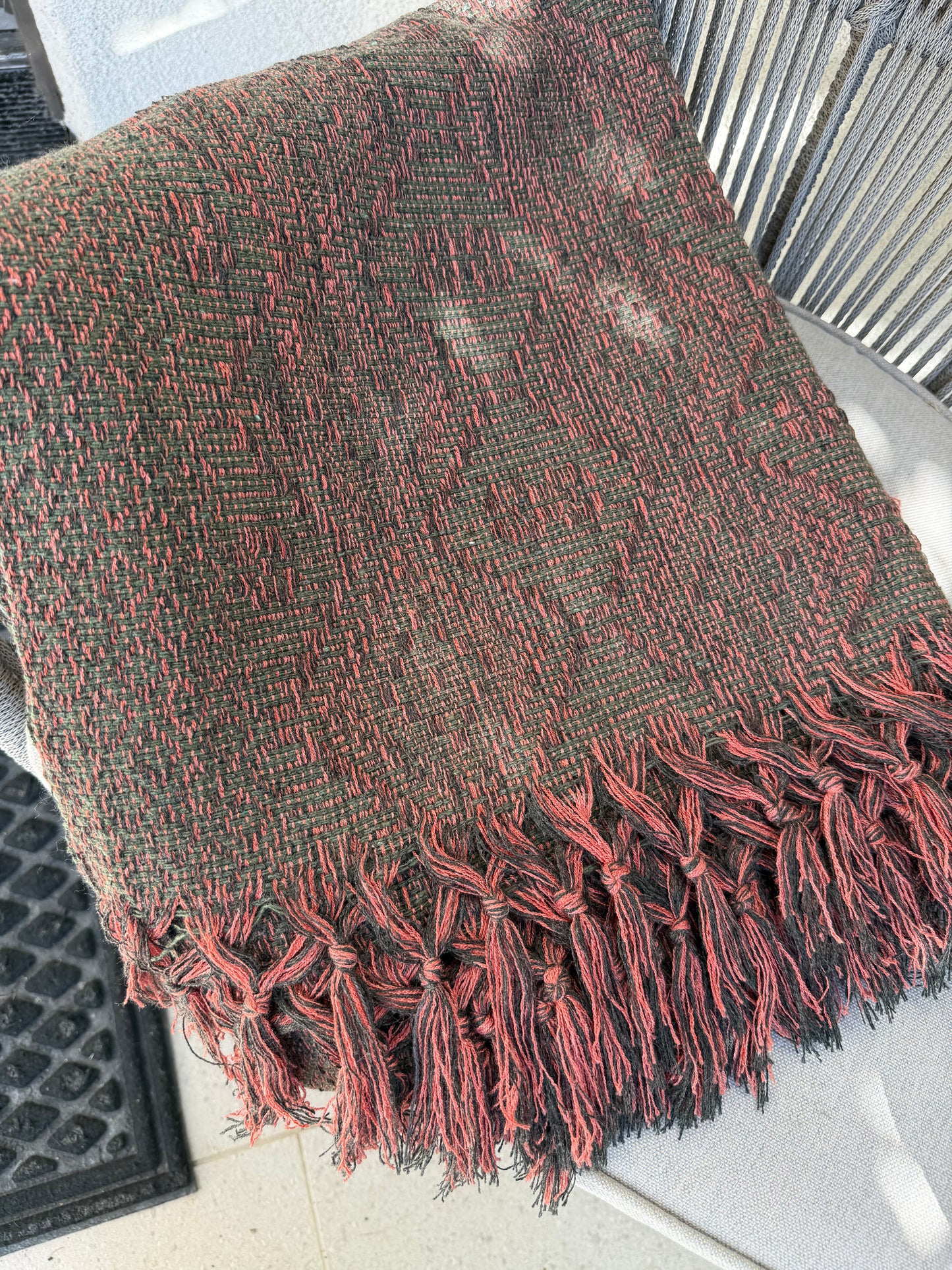 Mexican Woven Rebozo with Chest Panel – Artisan-Made Traditional Shawl – Unique Design (Copy)