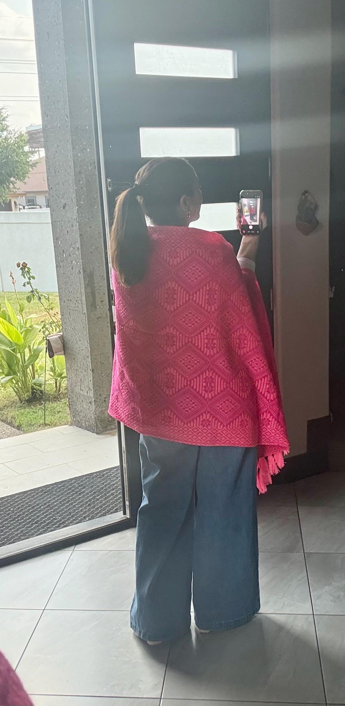 Mexican Rebozo – Hot Pink | Magenta Shawl from Puebla | 80×28 in | CasaArtMex