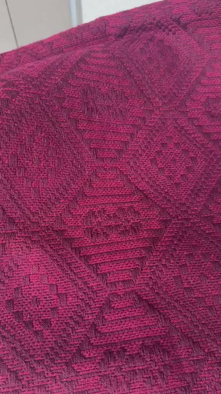 Mexican Rebozo –  Burgundy | Wine | Maroon Shawl from Puebla | 80×28 in | CasaArtMex